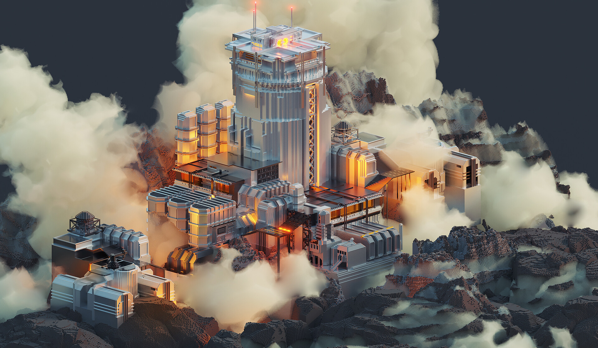 MagicaVoxel rendered voxel artwork